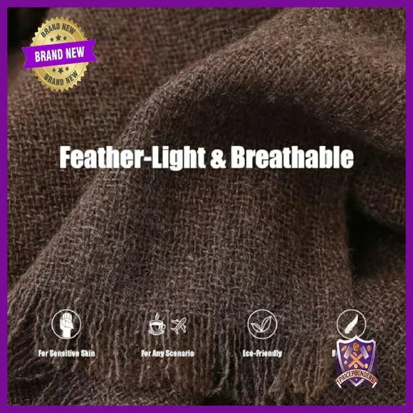 Luxury Cashmere Merino Wool Blend Shawl Wrap Women All Season Travel Scarf